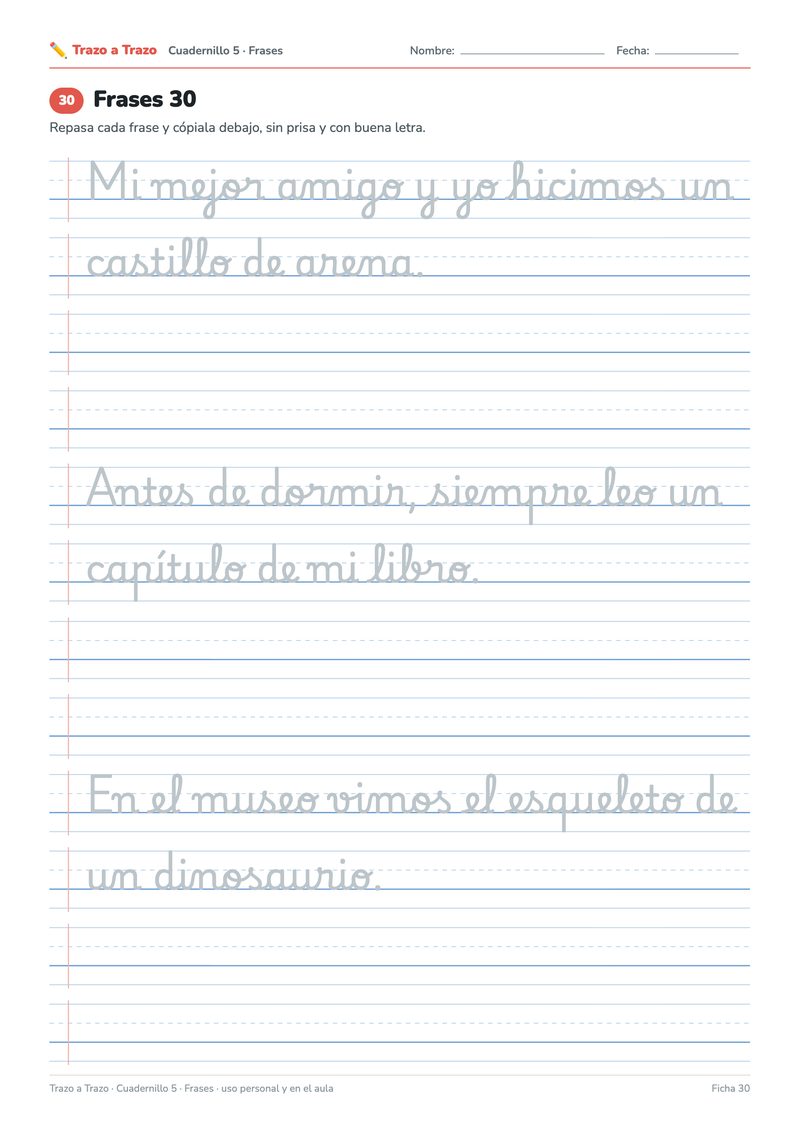 Ficha de frases