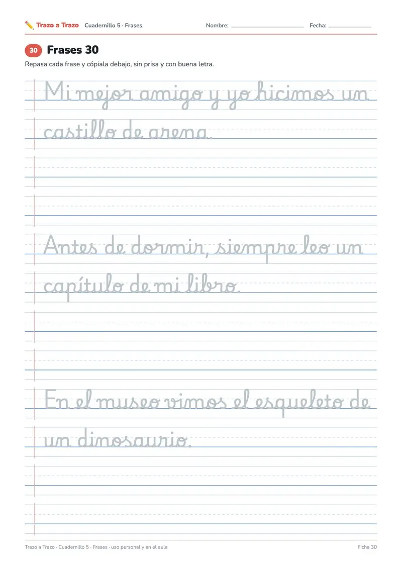 Ficha de frases